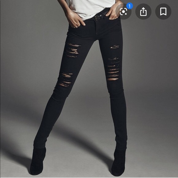 Express Distressed Jeans - Picture 1 of 5